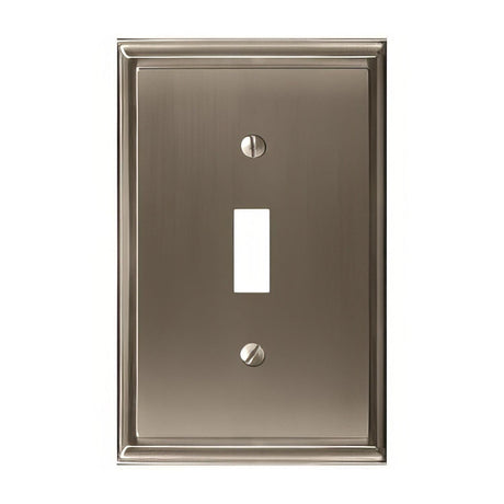Amerock BP36514G10 BP36514 Mulholland 1-3/5" x 6-3/10" Single Toggle Wall Plate Satin Nickel