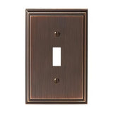 Amerock BP36514ORB BP36514 Mulholland 1-3/5" x 6-3/10" Single Toggle Wall Plate Oil Rubbed Bronze