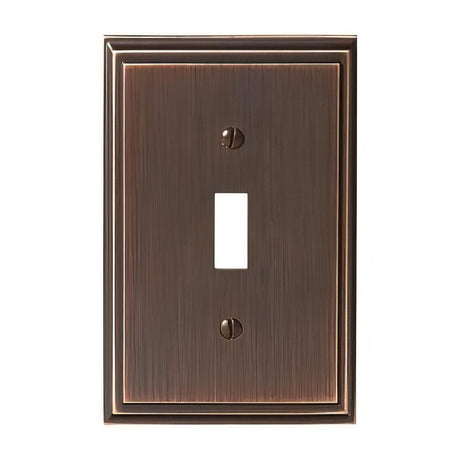 Amerock BP36514ORB BP36514 Mulholland 1-3/5" x 6-3/10" Single Toggle Wall Plate Oil Rubbed Bronze