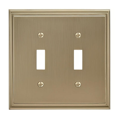 Amerock BP36515BBZ BP36515 Mulholland Zinc Double Toggle Wall Plate Golden Champagne