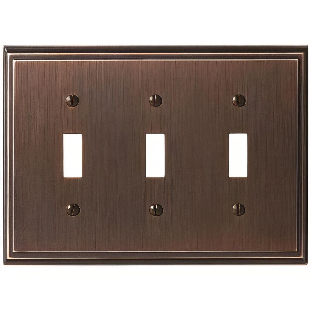 Amerock BP36516ORB BP36516 Mulholland Zinc Triple Toggle Wall Plate Oil Rubbed Bronze