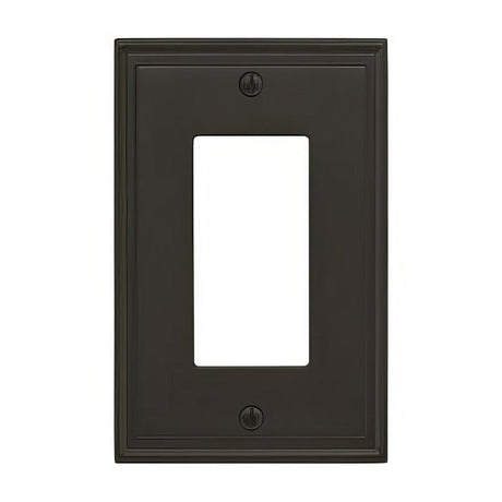 Amerock BP36518BBR BP36518 Mulholland Zinc Single Rocker Wall Plate Black Bronze
