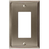 Amerock BP36518G10 BP36518 Mulholland Zinc Single Rocker Wall Plate Satin Nickel