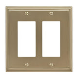 Amerock BP36519BBZ BP36519 Mulholland Zinc Double Rocker Wall Plate Golden Champagne