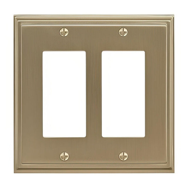 Amerock BP36519BBZ BP36519 Mulholland Zinc Double Rocker Wall Plate Golden Champagne