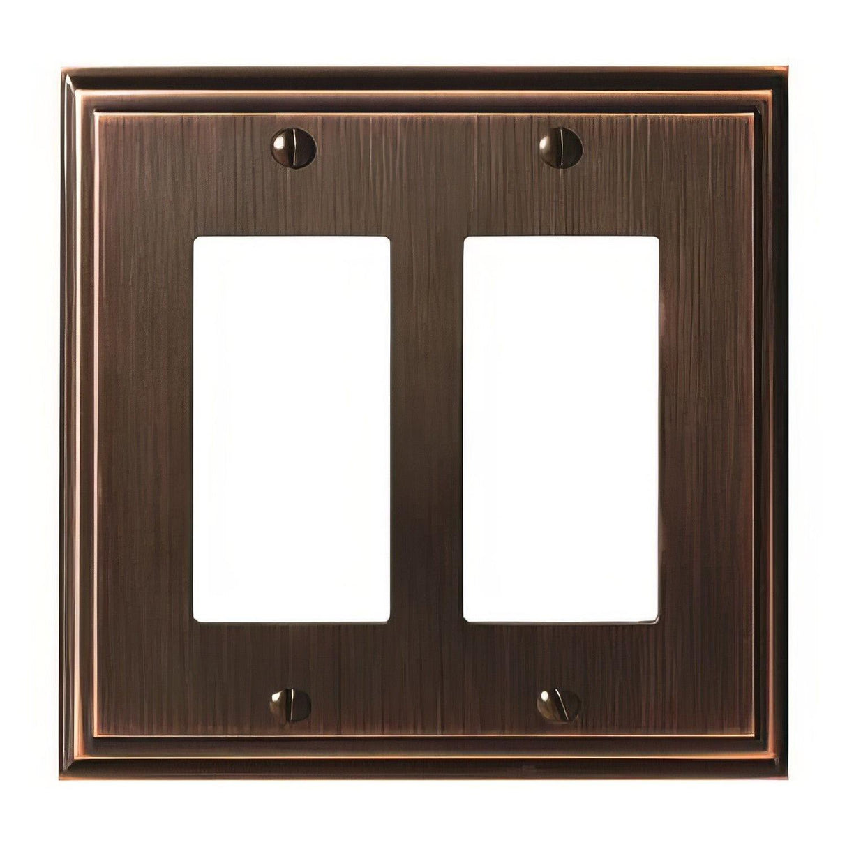 Amerock BP36519ORB BP36519 Mulholland Zinc Double Rocker Wall Plate Oil Rubbed Bronze