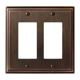 Amerock BP36519ORB BP36519 Mulholland Zinc Double Rocker Wall Plate Oil Rubbed Bronze