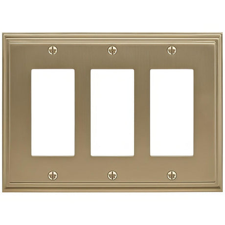 Amerock BP36520BBZ BP36520 Mulholland Zinc Triple Rocker Wall Plate Golden Champagne