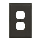 Amerock BP36522BBR BP36522 Mulholland Zinc Single Outlet Wall Plate Black Bronze