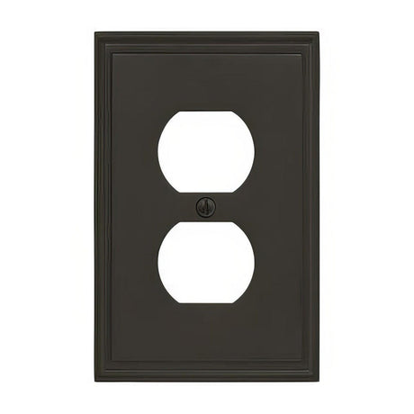 Amerock BP36522BBR BP36522 Mulholland Zinc Single Outlet Wall Plate Black Bronze