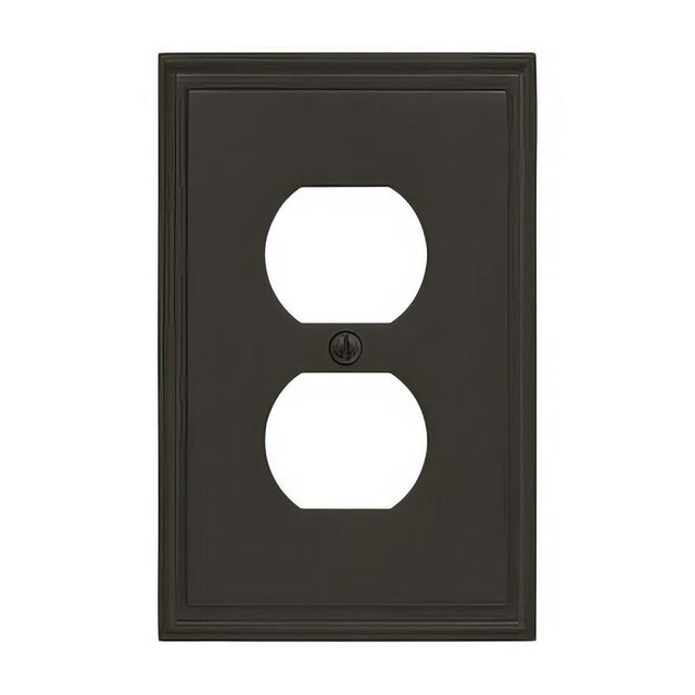 Amerock BP36522BBR BP36522 Mulholland Zinc Single Outlet Wall Plate Black Bronze