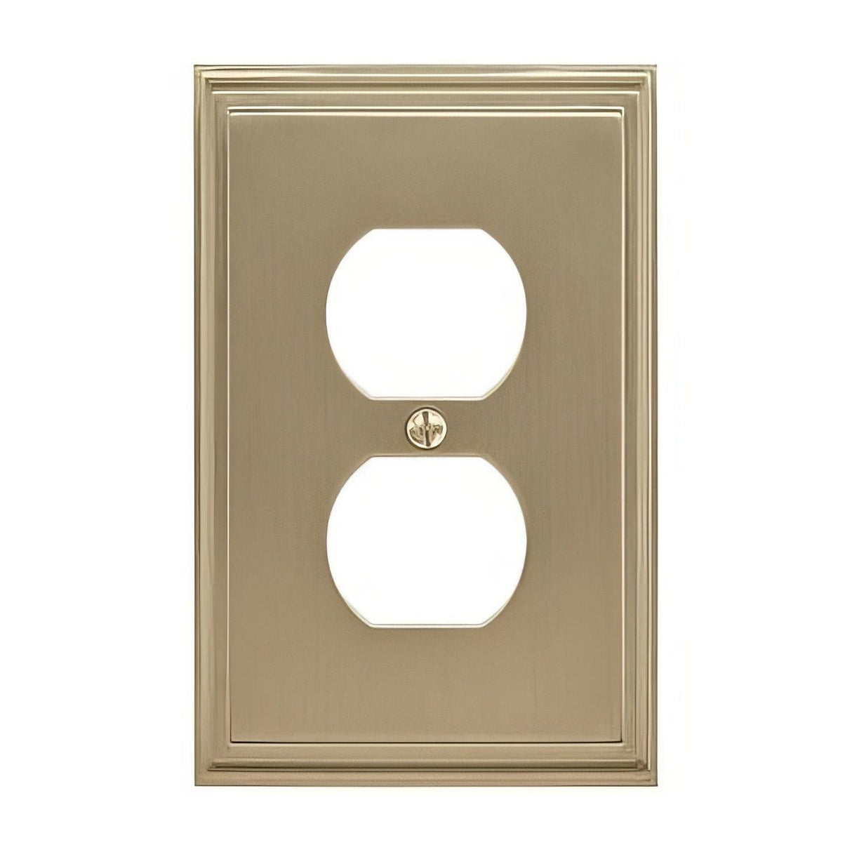Amerock BP36522BBZ BP36522 Mulholland Zinc Single Outlet Wall Plate Golden Champagne