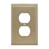 Amerock BP36522BBZ BP36522 Mulholland Zinc Single Outlet Wall Plate Golden Champagne