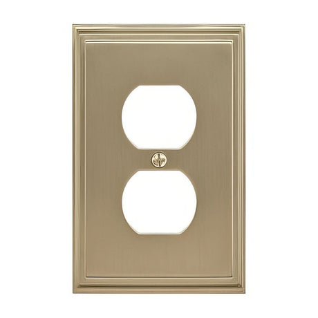 Amerock BP36522BBZ BP36522 Mulholland Zinc Single Outlet Wall Plate Golden Champagne