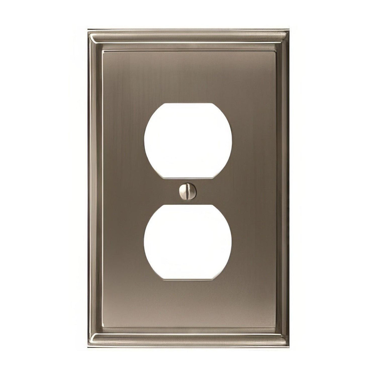 Amerock BP36522G10 BP36522 Mulholland Zinc Single Outlet Wall Plate Satin Nickel