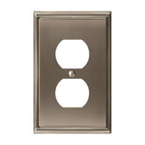 Amerock BP36522G10 BP36522 Mulholland Zinc Single Outlet Wall Plate Satin Nickel