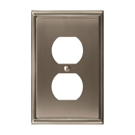 Amerock BP36522G10 BP36522 Mulholland Zinc Single Outlet Wall Plate Satin Nickel