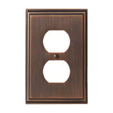 Amerock BP36522ORB BP36522 Mulholland Zinc Single Outlet Wall Plate Oil Rubbed Bronze