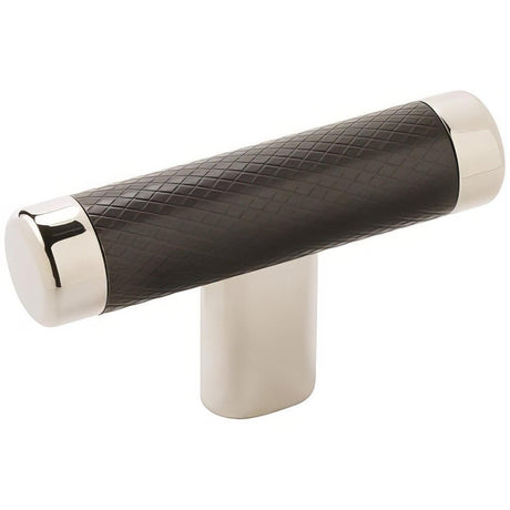 Amerock BP36556PNBBR BP36556 Esquire 2-5/8" T Cabinet Knob Bright Nickel / Black Bronze