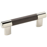 Amerock BP36557PNBBR BP36557 Esquire 3-3/4" Centers Steel Cabinet Pull Bright Nickel/Black Bronze