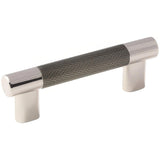 Amerock BP36557PNGM BP36557 Esquire 3-3/4" Centers Steel Cabinet Pull Bright Nickel/Gunmetal