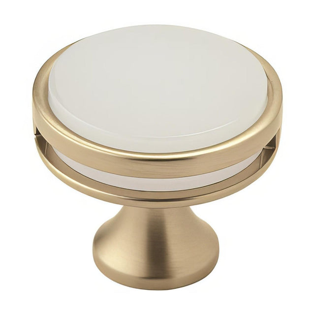 Amerock BP36608BBZFA BP36608 Oberon 1-3/8" Diameter Frosted Acrylic Cabinet Knob Golden Champagne