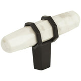 Amerock BP36647MWBBR BP36647 Carrione 2-1/2" Length Cabinet Knob Marble White/Black Bronze