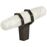 Amerock BP36647MWORB BP36647 Carrione 2-1/2" Length Cabinet Knob Marble White/Oil Rubbed Bronze