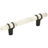 Amerock BP36648MWBBR BP36648 Carrione 3-3/4" Centers Cabinet Pull Marble White/Black Bronze