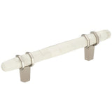 Amerock BP36648MWPN BP36648 Carrione 3-3/4" Centers Cabinet Pull Marble White/Polished Nickel
