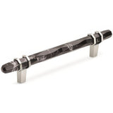 Amerock BP36649MBKPN BP36649 Carrione 5-1/16" Centers Cabinet Pull Marble Black/Polished Nickel