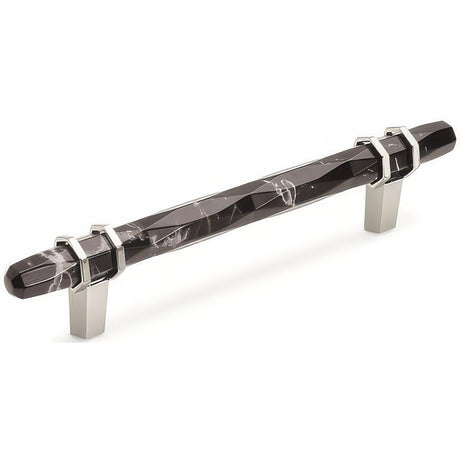 Amerock BP36649MBKPN BP36649 Carrione 5-1/16" Centers Cabinet Pull Marble Black/Polished Nickel
