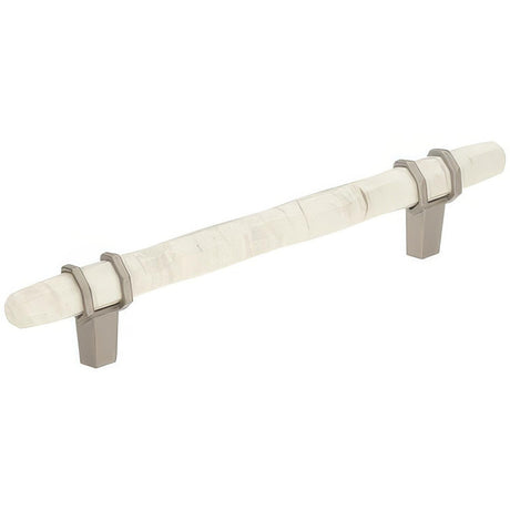 Amerock BP36649MWG10 BP36649 Carrione 5-1/16" Centers Cabinet Pull Marble White/Satin Nickel