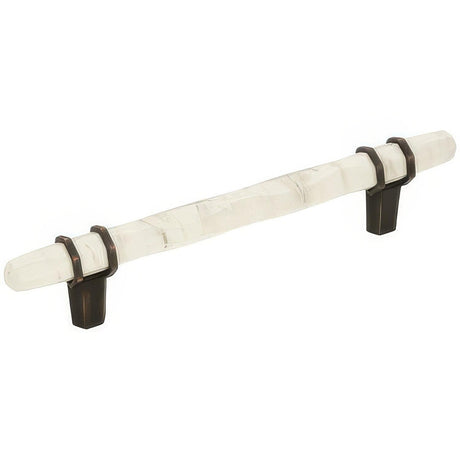 Amerock BP36649MWORB BP36649 Carrione 5-1/16" Centers Cabinet Pull Marble White/Oil Rubbed Bronze