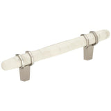 Amerock BP36649MWPN BP36649 Carrione 5-1/16" Centers Cabinet Pull Marble White/Polished Nickel