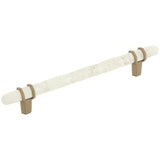 Amerock BP36650MWBBZ BP36650 Carrione 6-5/16" Centers Cabinet Pull Marble White/Golden Champagne