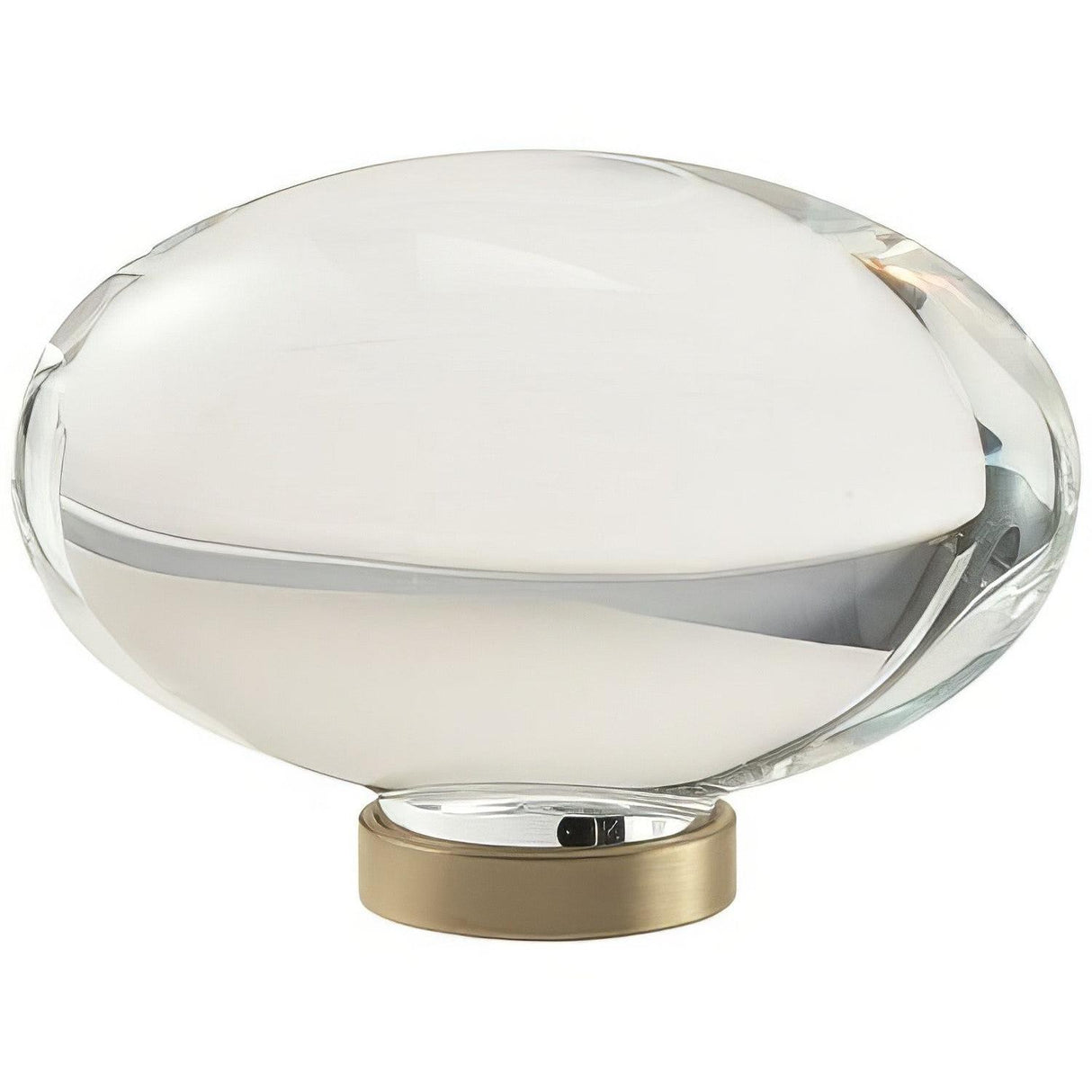 Amerock BP36651CBBZ BP36651 Glacio 1-3/4" Aluminum/Glass Round Crystal Cabinet Knob Golden Champagne
