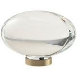 Amerock BP36651CBBZ BP36651 Glacio 1-3/4" Aluminum/Glass Round Crystal Cabinet Knob Golden Champagne