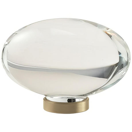 Amerock BP36651CBBZ BP36651 Glacio 1-3/4" Aluminum/Glass Round Crystal Cabinet Knob Golden Champagne
