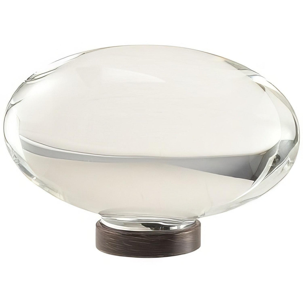 Amerock BP36651CORB BP36651 Glacio 1-3/4" Aluminum/Glass Round Crystal Cabinet Knob Oil Rubbed Bronze