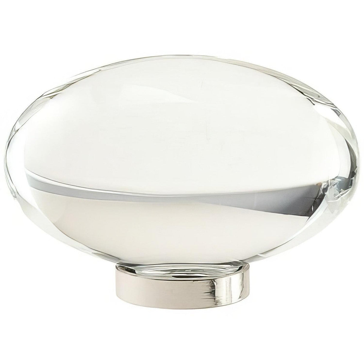 Amerock BP36651CPN BP36651 Glacio 1-3/4" Aluminum/Glass Round Crystal Cabinet Knob Bright Nickel