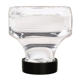 Amerock BP36653CBBR BP36653 Glacio 1-3/8" Aluminum/Glass Square Crystal Cabinet Knob Black Bronze