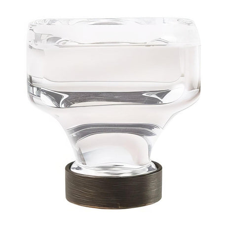 Amerock BP36653CORB BP36653 Glacio 1-3/8" Aluminum/Glass Square Crystal Cabinet Knob Oil Rubbed Bronze