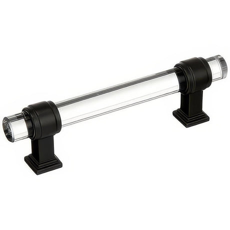 Amerock BP36654CBBR BP36654 Glacio 3-3/4" Centers Clear Crystal Cabinet Pull Black Bronze