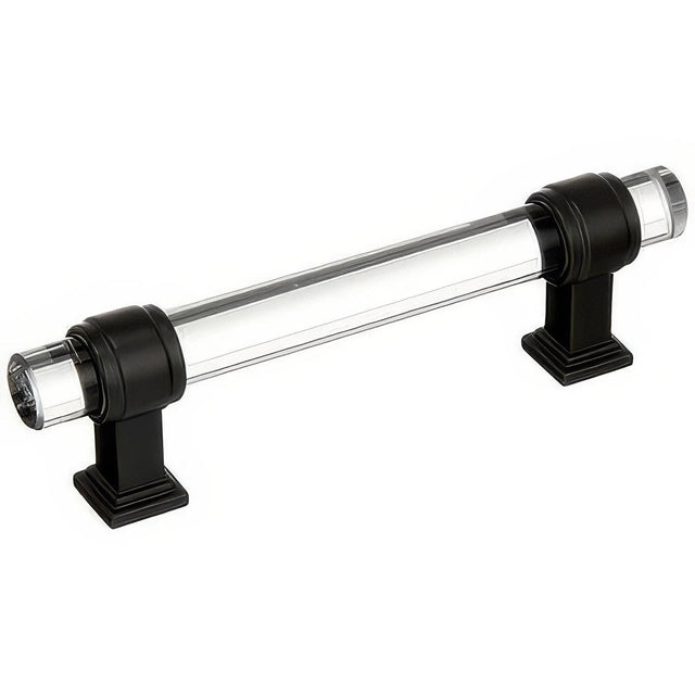 Amerock BP36654CBBR BP36654 Glacio 3-3/4" Centers Clear Crystal Cabinet Pull Black Bronze