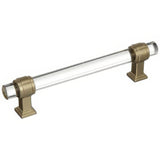 Amerock BP36655CBBZ BP36655 Glacio 5-1/16" Glacio Clear Crystal Cabinet Pull Clear/Golden Champagne