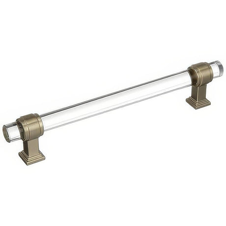 Amerock BP36656CBBZ BP36656 Glacio 6-5/16" Centers Clear Crystal Cabinet Pull Clear/Golden Champagne