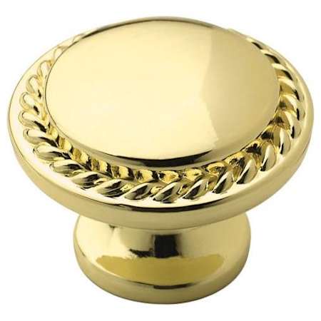 Amerock BP530013 Everyday Heritage cabinet knob in Polished Brass