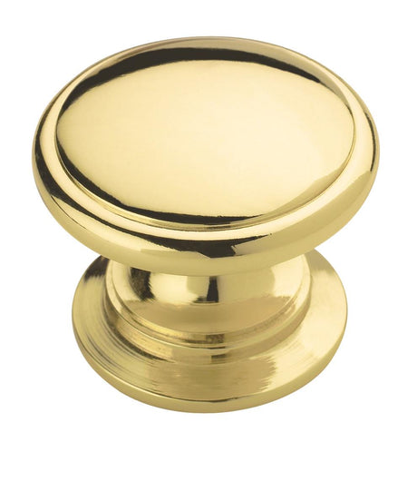 Amerock BP530123 BP53012 Ravino 1-1/4 inch cabinet knob Polished Brass