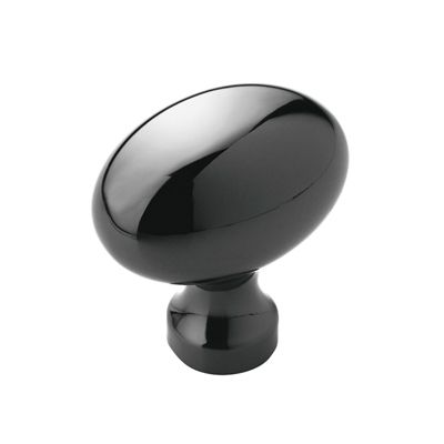 Amerock BP53014BN Vaile 1-3/8 inch oval cabinet knob Black Nickel